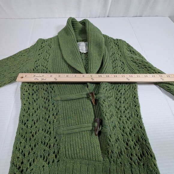 Old Navy Cardigan Sweater Green Long Sleeve Shawl Collar Womens Wool/Rabbit Hair - Picture 3 of 7